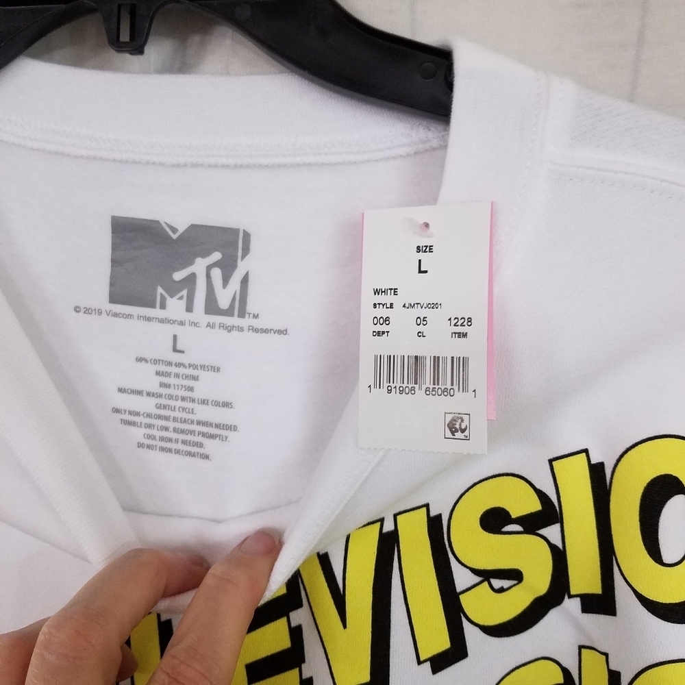 MTV Sweatshirt White Large - Picture 3 of 6